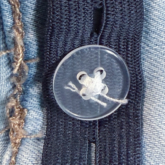 Wonder Nation Girls Blue Straight Leg Cargo Jeans Size 8 Adjustable Kids Denim - Picture 15 of 16